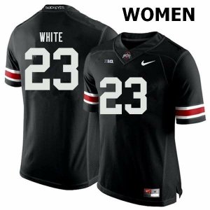 Women's Ohio State Buckeyes #23 De'Shawn White Black Nike NCAA College Football Jersey Athletic KOZ1344SV